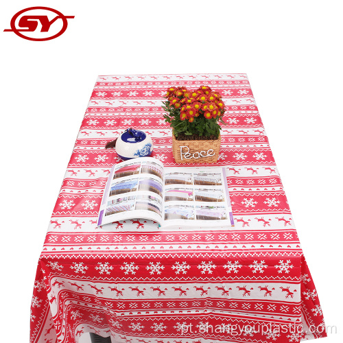 Capa de mesa personalizada de Natal com flanela de volta